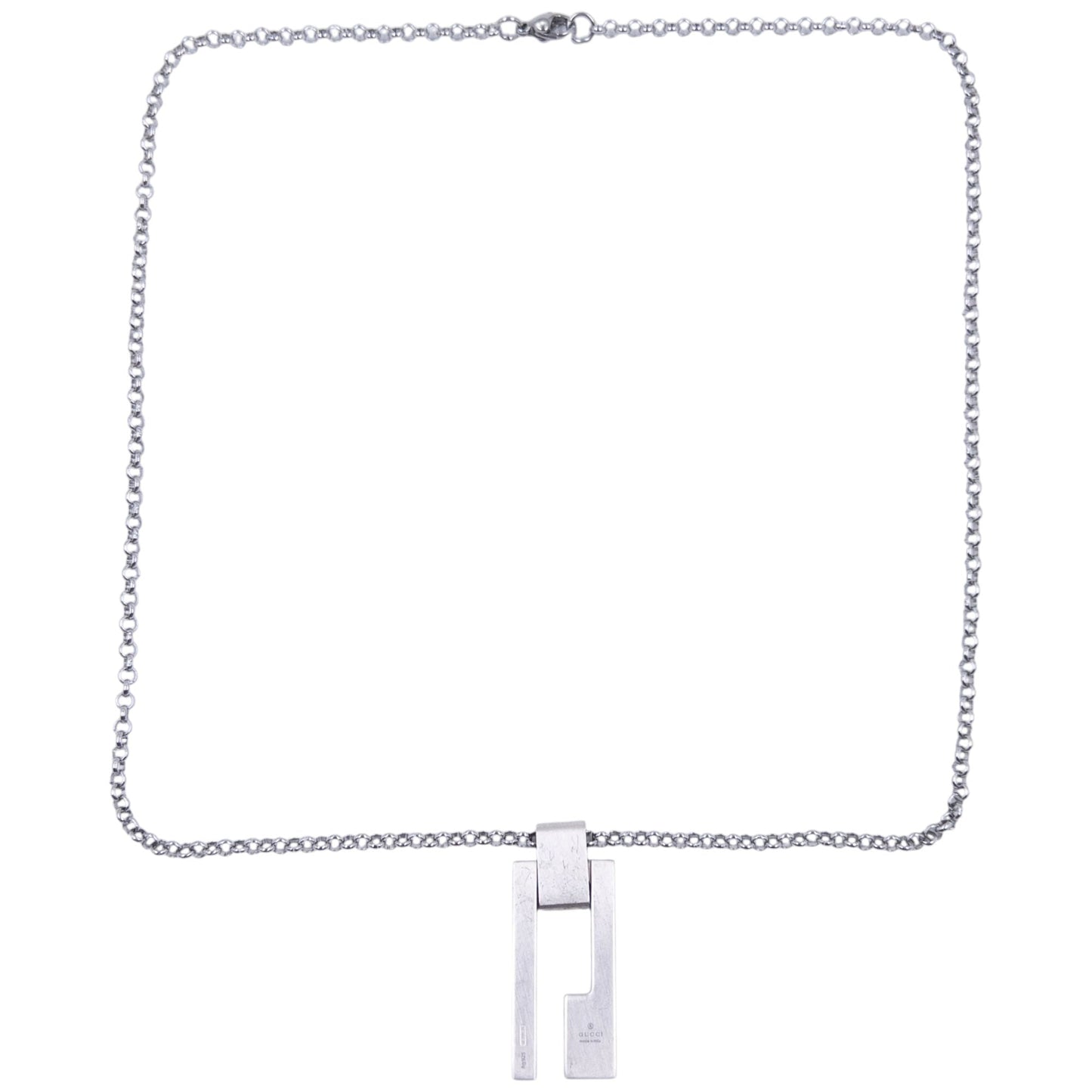 Vintage Gucci Silver Pendent Necklace