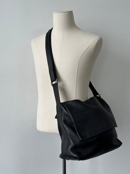 Giorgio Armani 1990s Leather Logo Crossbody Bag