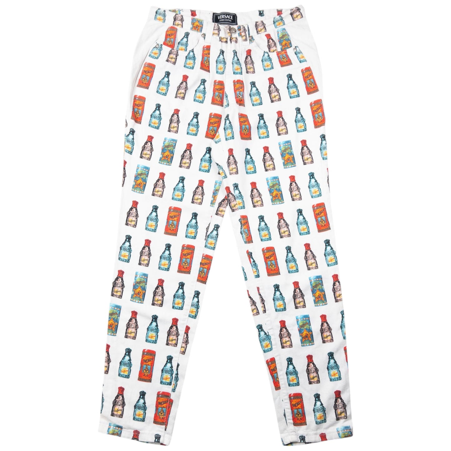 Vintage 90s Versace Jeans Couture Perfume Bottle Trousers Size W31