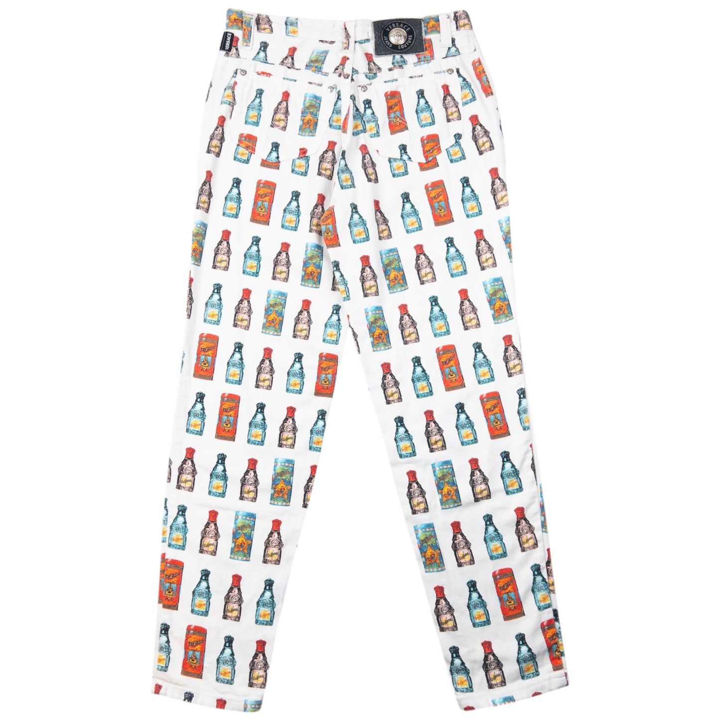 Vintage 90s Versace Jeans Couture Perfume Bottle Trousers Size W31