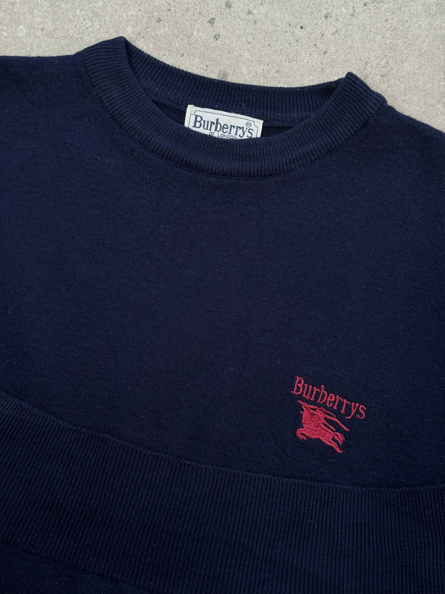 Burberry 1990s Wool Knit Logo Jumper - XS