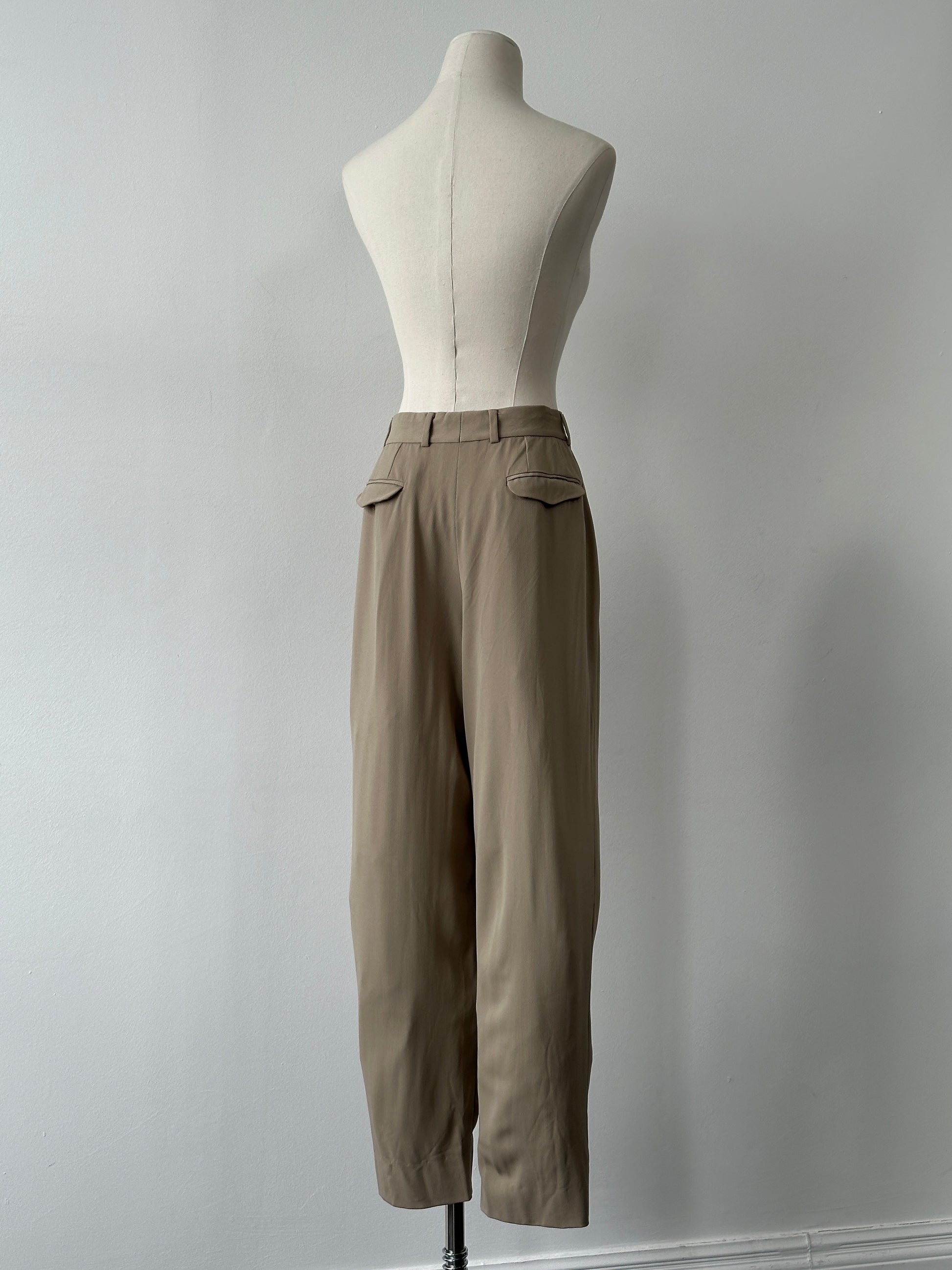 Giorgio Armani 1990s Tapered Leg Tailored Trousers - W24