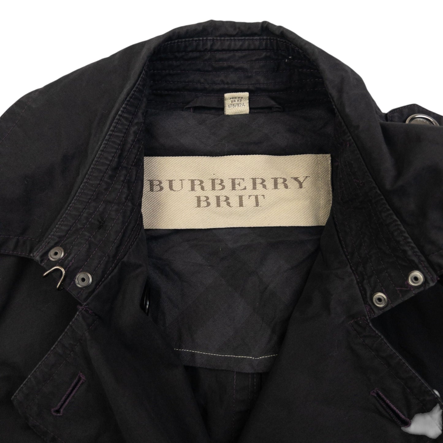 Vintage Burberry Brit Belt Waist Trench Jacket Womens Size M | Medium, Black
