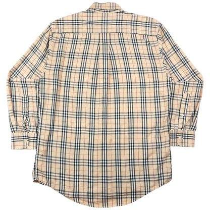 Vintage Burberry Nova Check Long Sleeve Button Up Shirt Size S