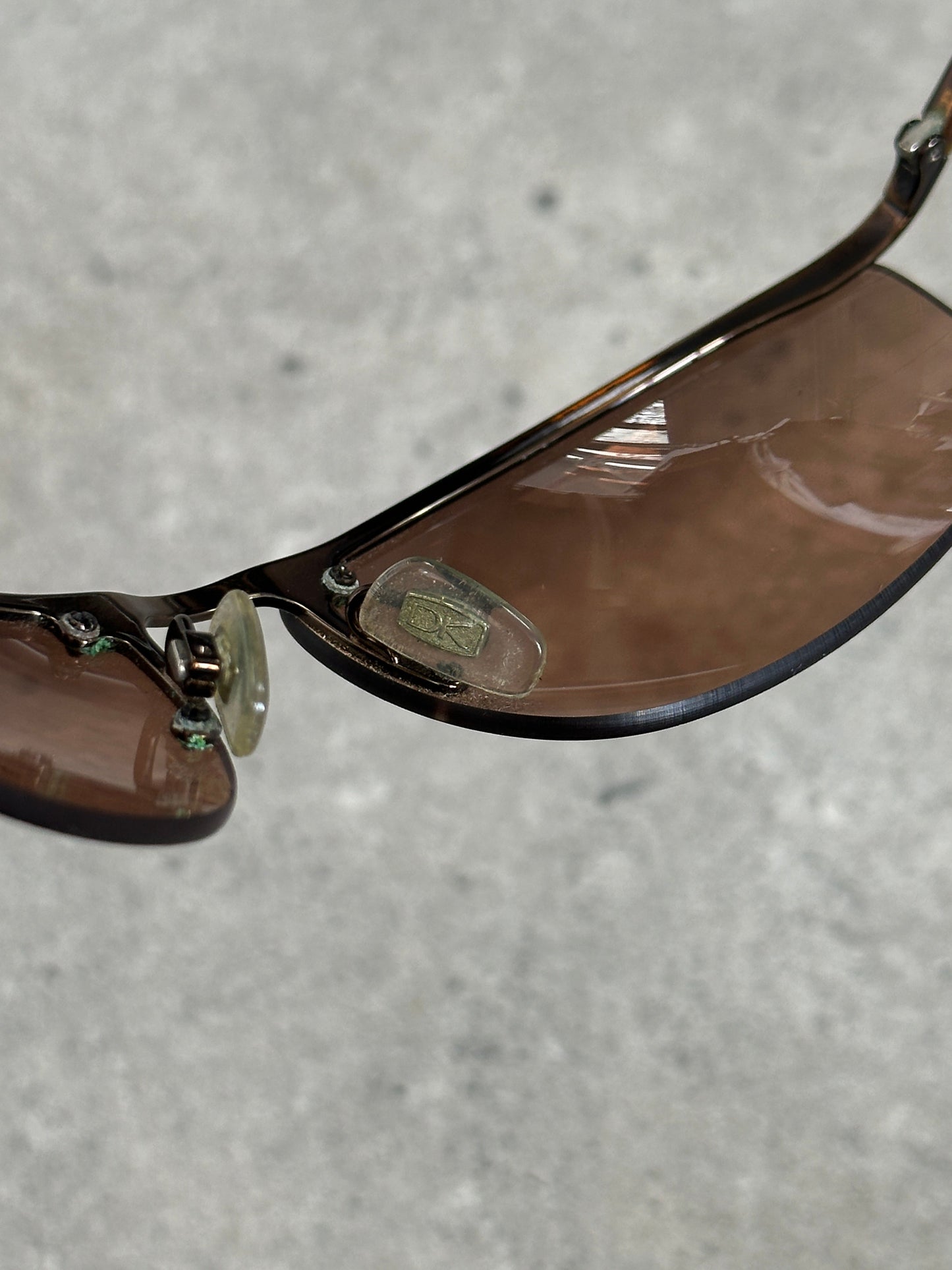 Donna Karan 2000s Rimless Rectangular Sunglasses