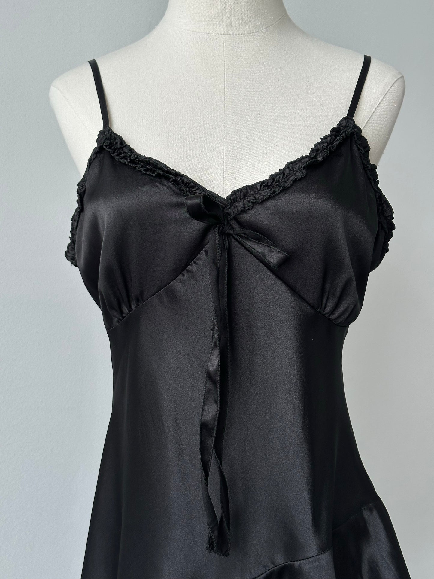 Vintage 1990s Silk Asymmetric Cami Top - M-L