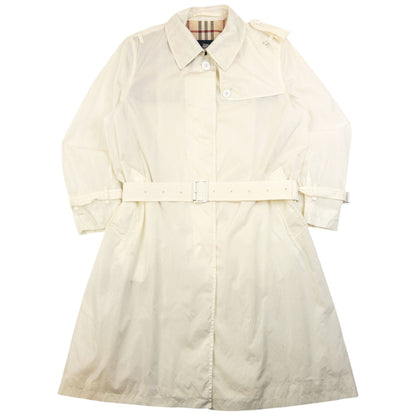 Vintage 2000s Burberry Belt Waist Trench Jacket Womens Size M | Medium, White