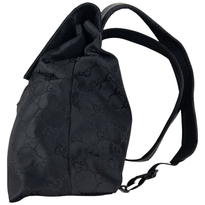 Vintage 2000s Gucci Monogram Bucket Backpack | O/S, Black
