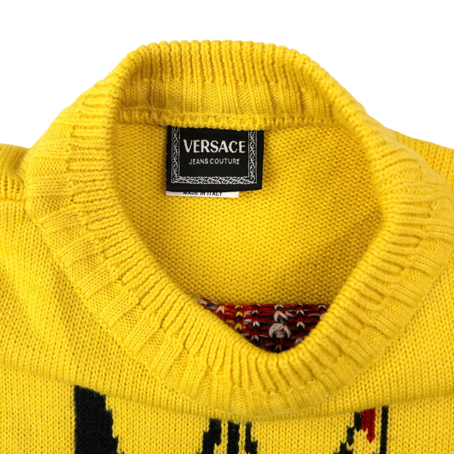 Vintage Versace Jeans Couture Washington Guards Knit Jumper Size L