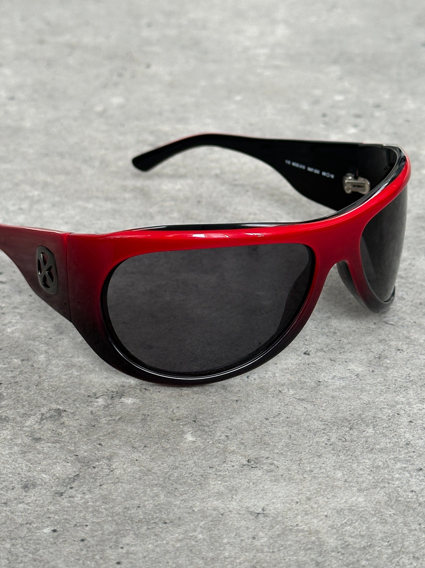 Vintage 2000s Shield Wrap Logo Sunglasses