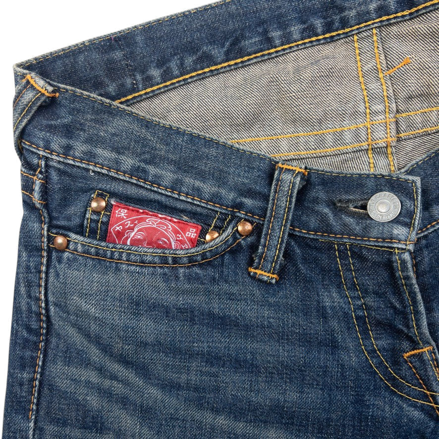 Vintage Evisu Donna Gull Smiley Face Japanese Denim Jeans Womens Size W31