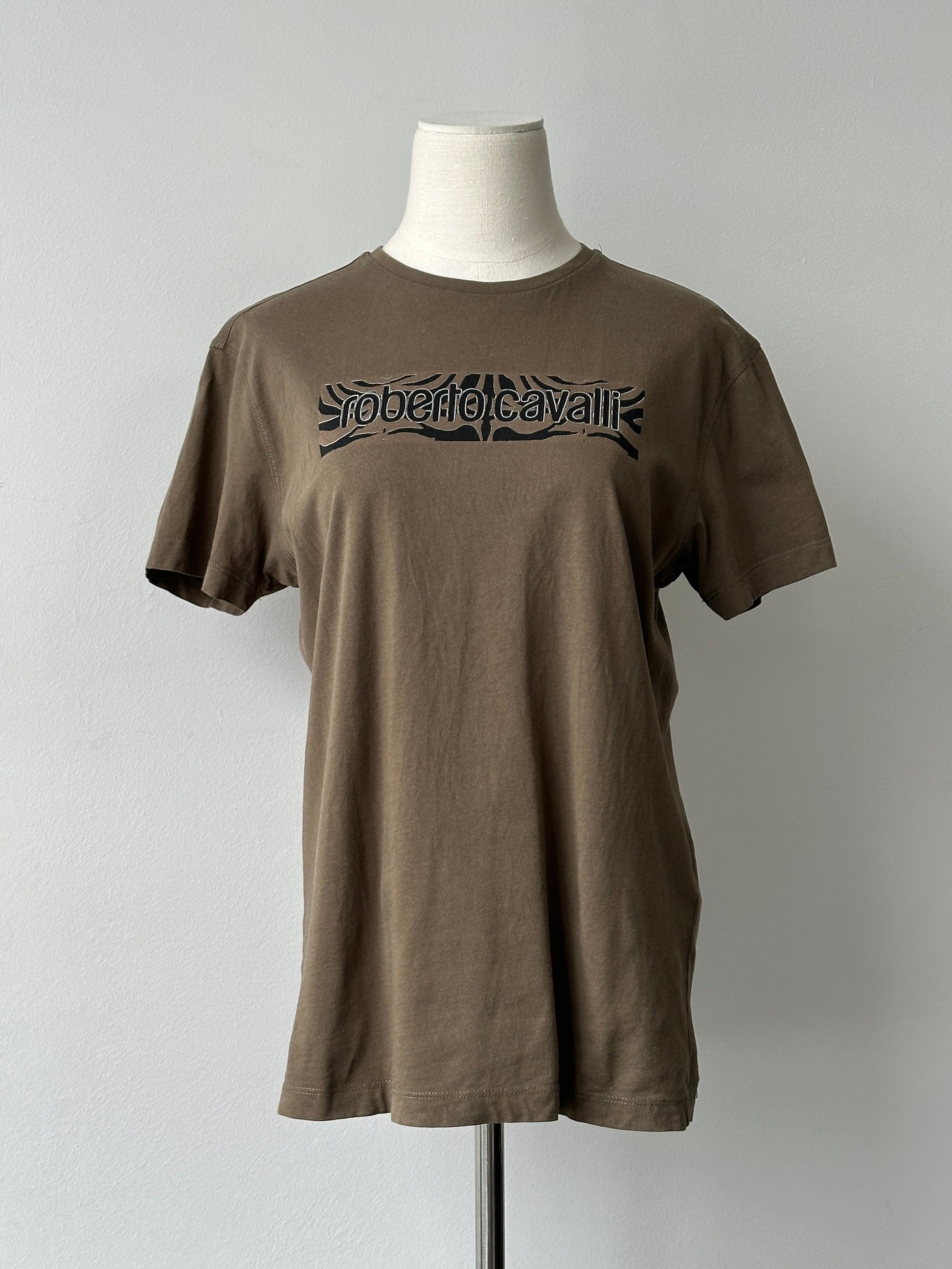 Roberto Cavalli 2000s Pure Cotton Logo Top - M