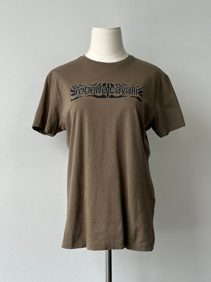 Roberto Cavalli 2000s Pure Cotton Logo Top - M