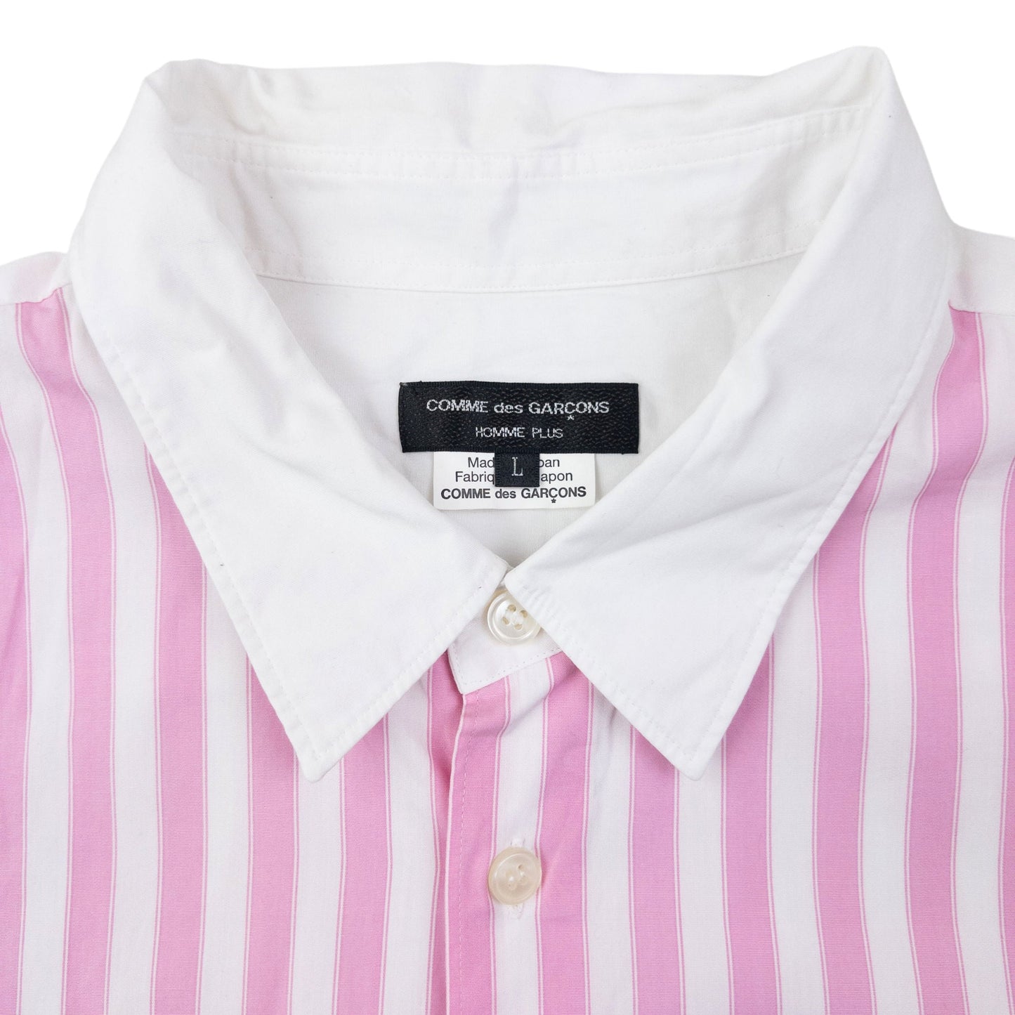 Vintage 2000s Comme Des Garçons HOMME Long Sleeve Button Up Shirt Size M | Medium, Pink