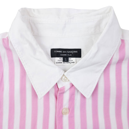 Vintage 2000s Comme Des Garçons HOMME Long Sleeve Button Up Shirt Size M | Medium, Pink