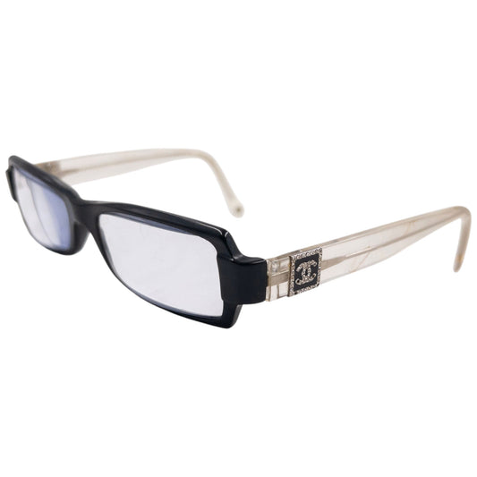 Vintage 2000s Chanel Diamanté Eyeglasses | O/S, Black