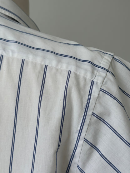Christian Dior 1990s Cotton Short Sleeve Striped Shirt - L