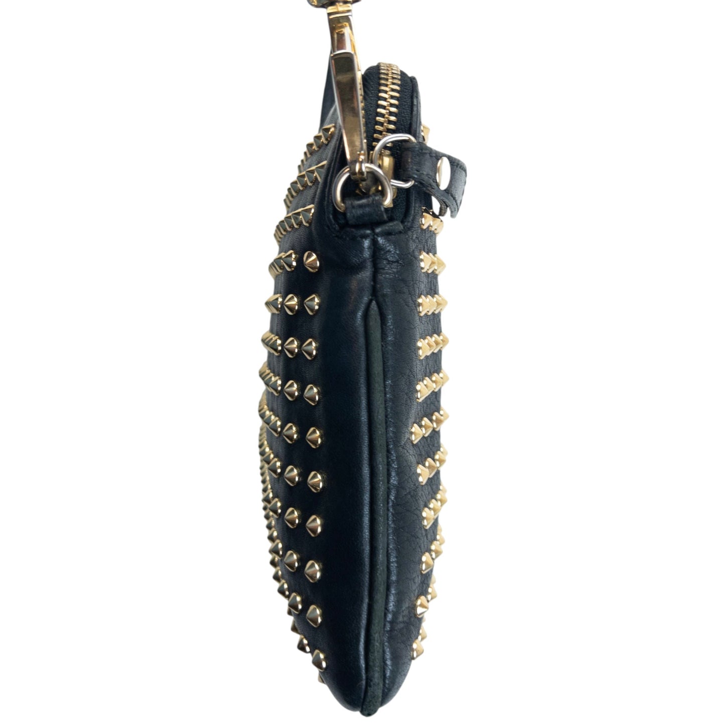Vintage 2000s Burberry Studded Leather Crossbody Bag | O/S, Black