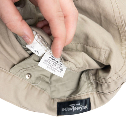 Vintage YSL Yves Saint Laurent Embroidered Chino Trousers Size W40