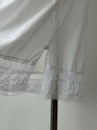 Vintage 1990s Sheer Lace Midi Dress - S