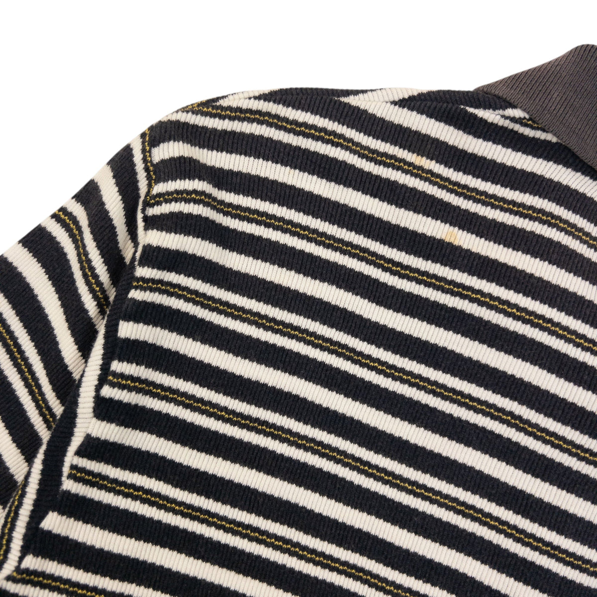 Vintage 2000s Issey Miyake Striped Polo Shirt Womens Size L | Large, Grey