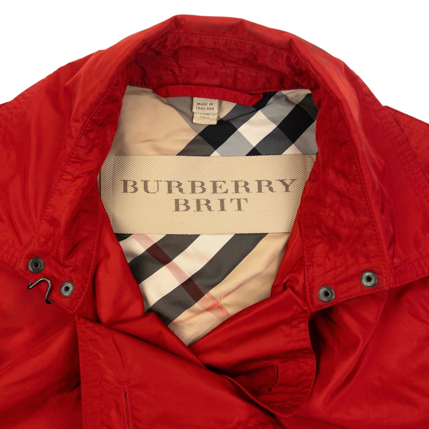 Vintage 2000s Burberry Brit Rain Jacket Womens Size S | Small, Red
