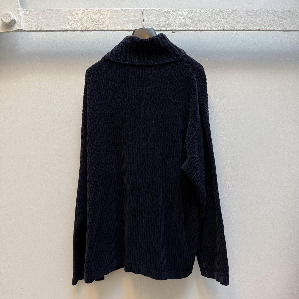 Early 00’s Stone Island Ribbed Knit Zip Jumper (XXL) | XXL, Blue