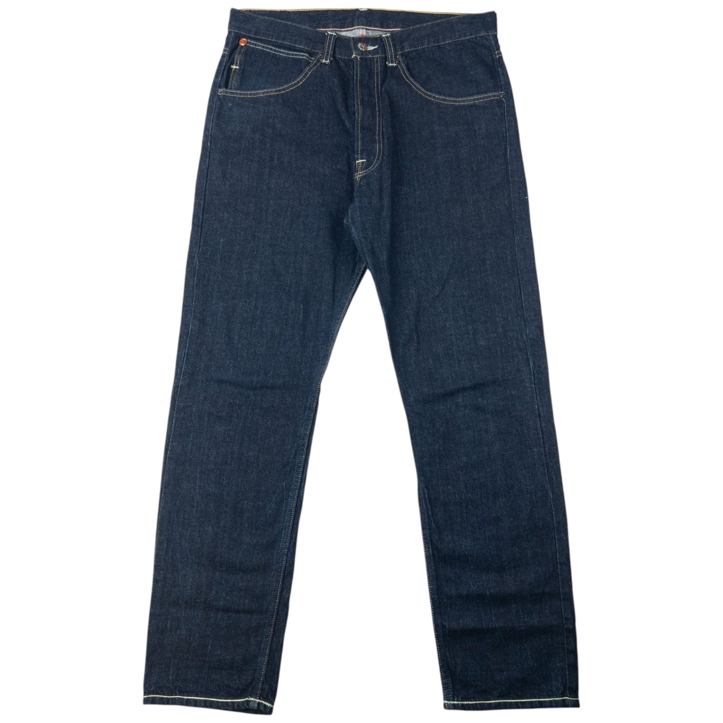 Vintage 2000s Puma X Evisu Double Gull Japanese Denim Jeans Size W34 | W34, Navy