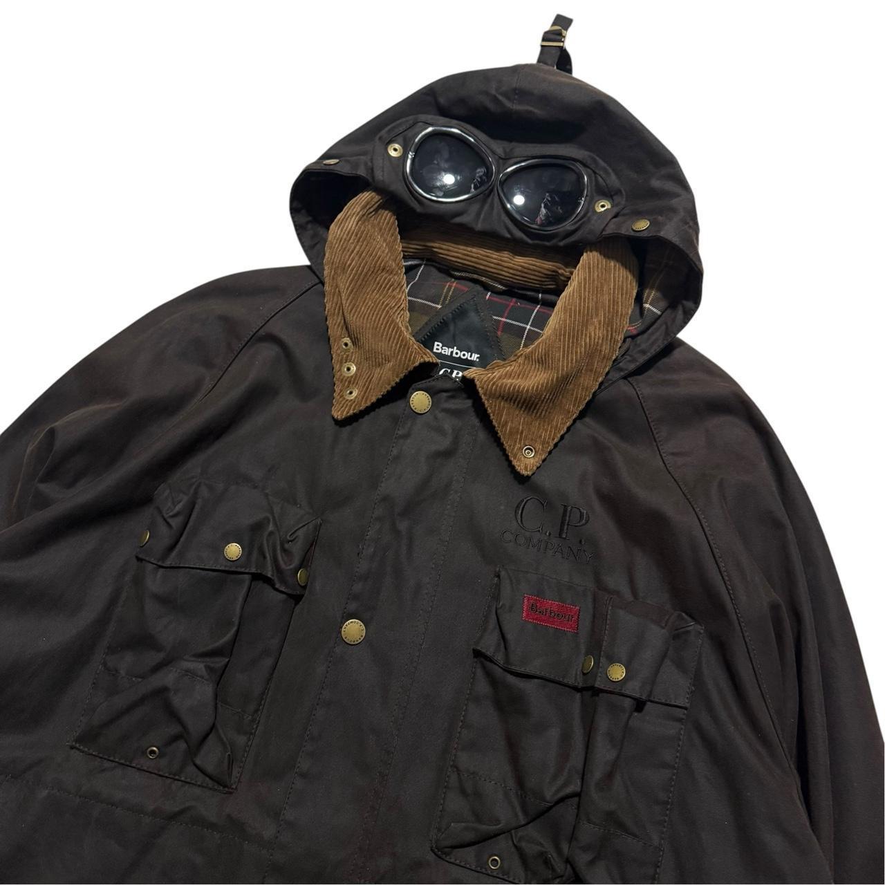 CP Company Barbour Wax Goggle Jacket | XXXL, Brown