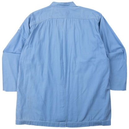 Vintage 80s Issey Miyake Skyline Long Sleeve Button Up Shirt Size S | Small, Blue
