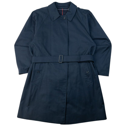 Vintage 90s Burberry Nova Check Lined Belt Waist Trench Jacket Womens Size XL | XL, Navy