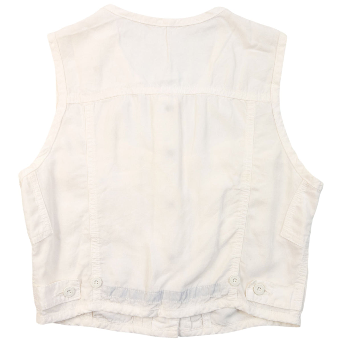 Vintage 2000s Marithe + Francois Girbaud Button Up Vest Womens Size S | Small, Cream