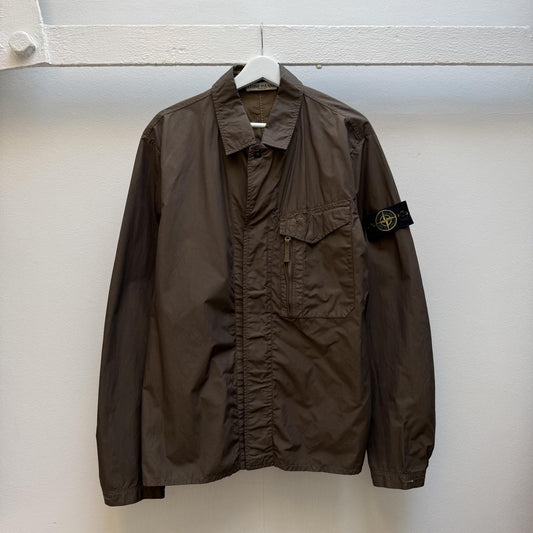 Mid 00’s Stone Island Zip Jacket / Overshirt (L) | Extra Large, Brown