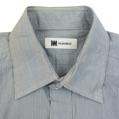 Vintage 90s Issey Miyake Striped Long Sleeve Button Up Shirt Size S | Small, Blue