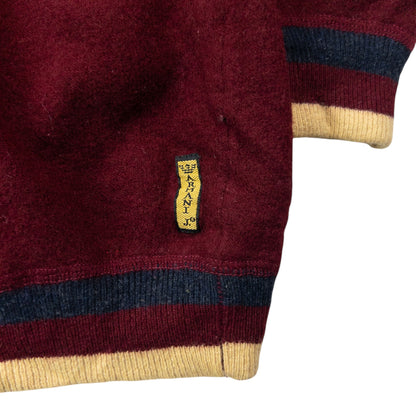 Vintage 90s Armani Jeans Wool Jumper Womens Size XS | XS, Burgundy