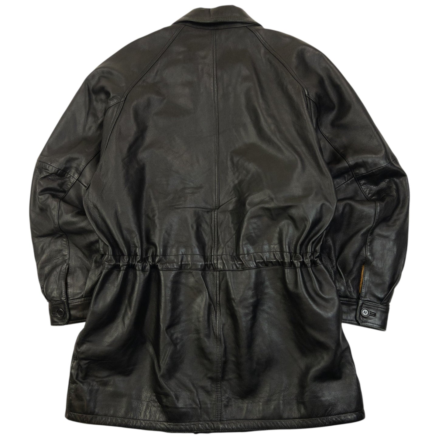 Vintage 90s Burberry Nova Check Lined Leather Jacket Size XL | XL, Black