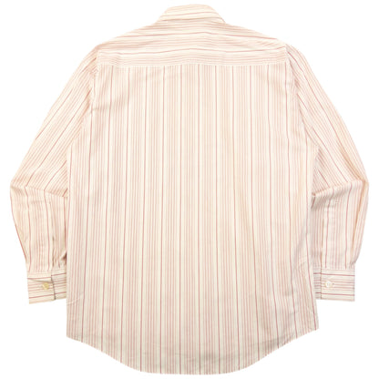 Vintage 90s Issey Miyake Striped Long Sleeve Button Up Shirt Size S | Small, Red
