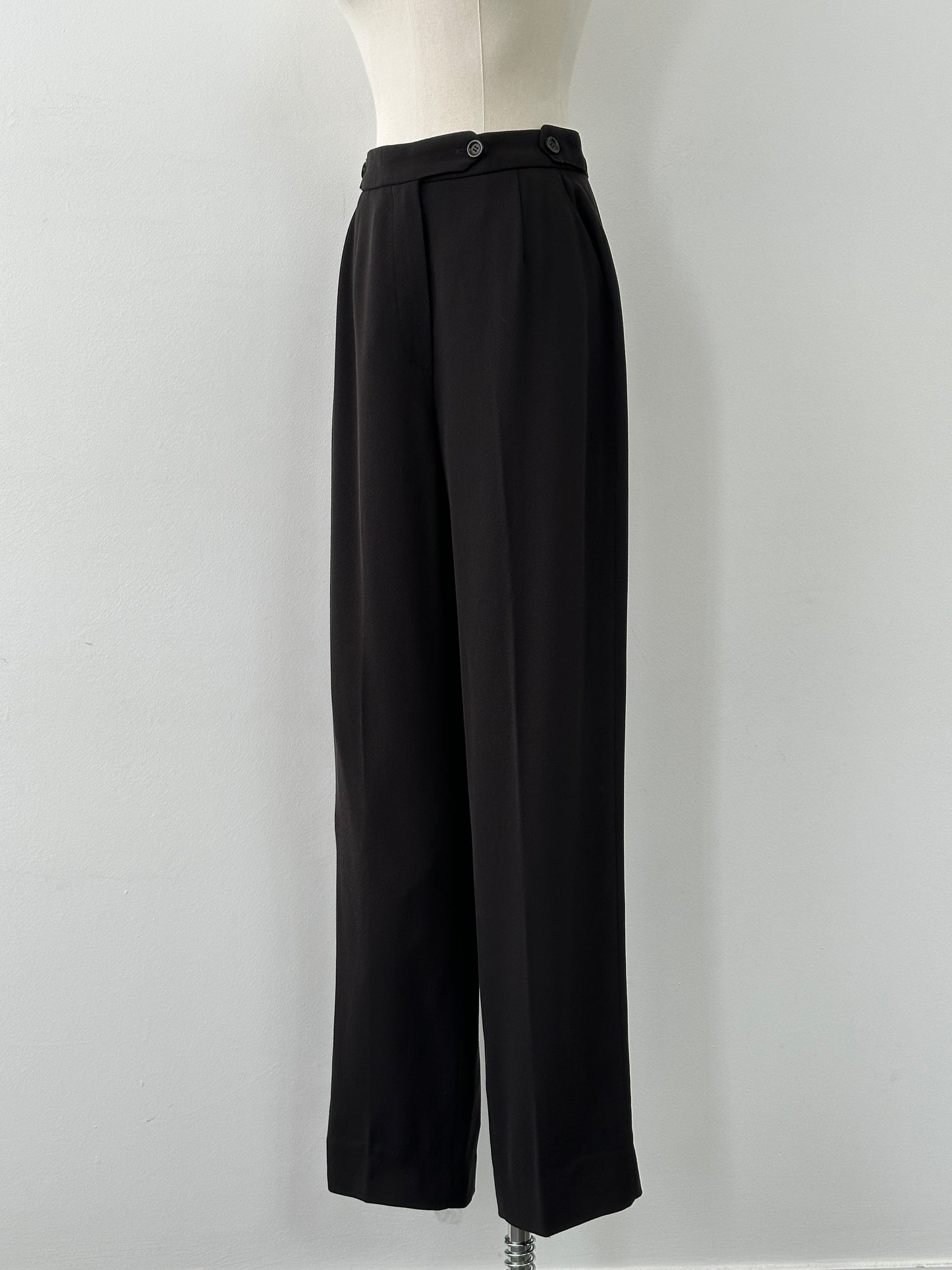 Mani 1990s Pure Wool Straight Leg Trousers - W26