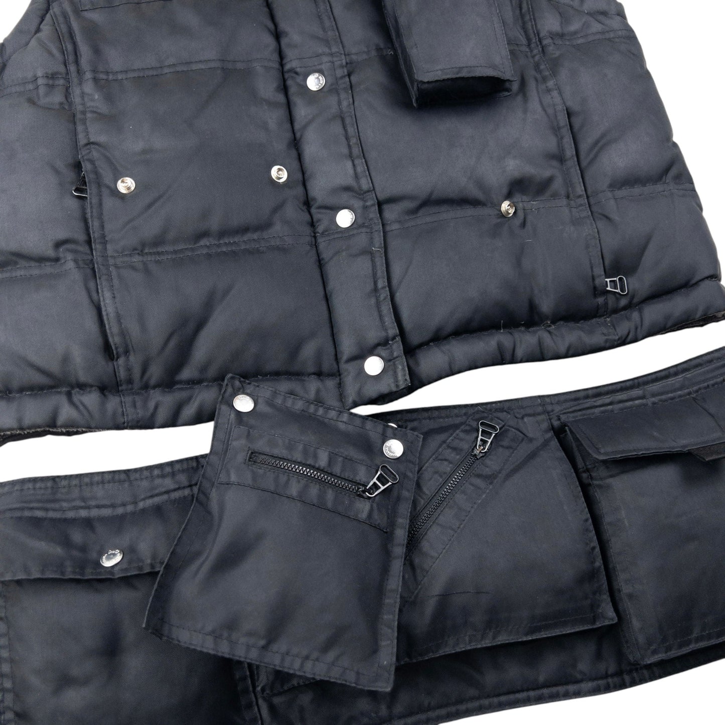 Vintage 2000s Dolce & Gabbana Convertible Multi Pocket Puffer Gilet Size S | Small, Black