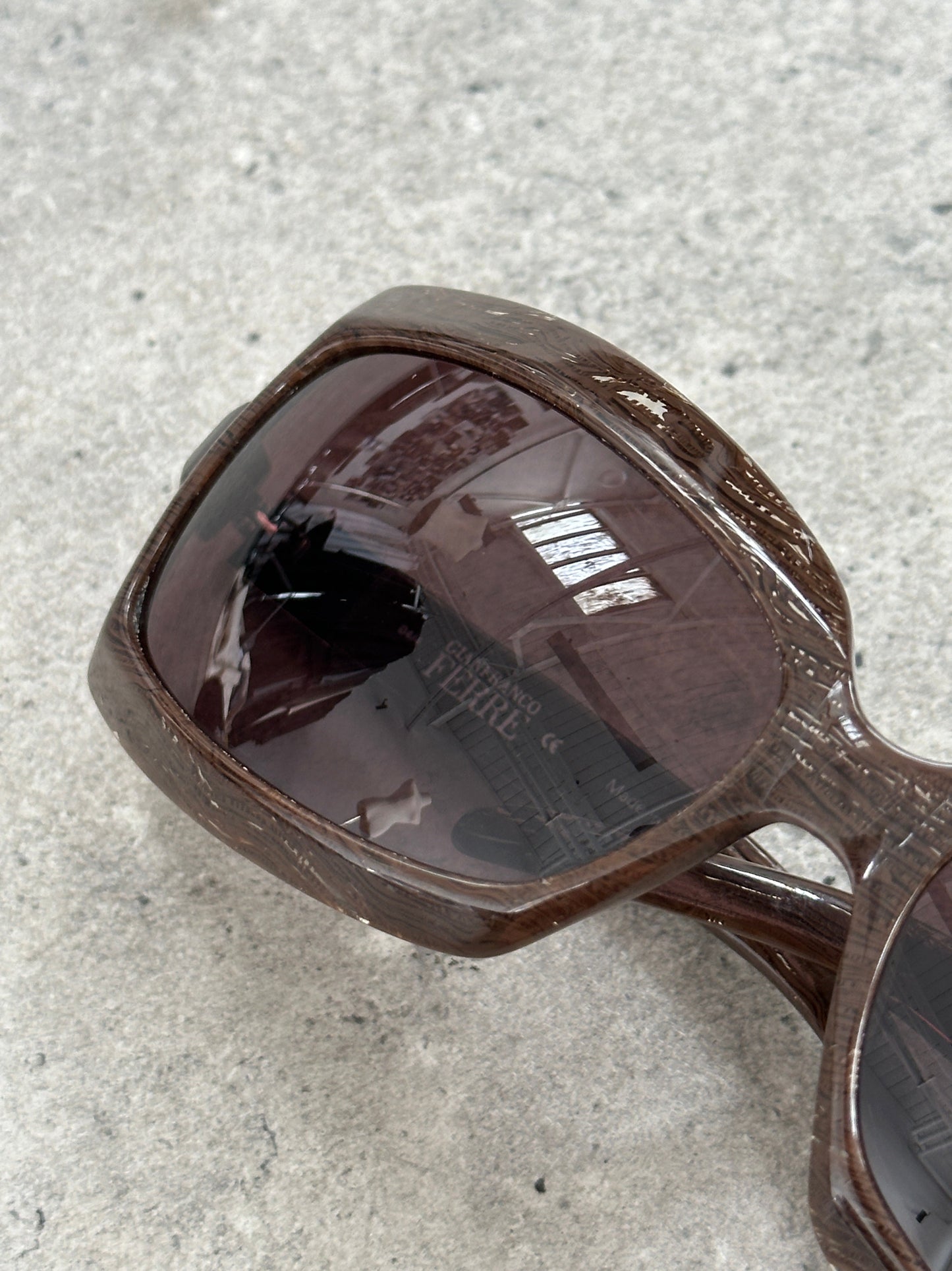 Gianfranco Ferrre 1990s Oversized Logo Sunglasses