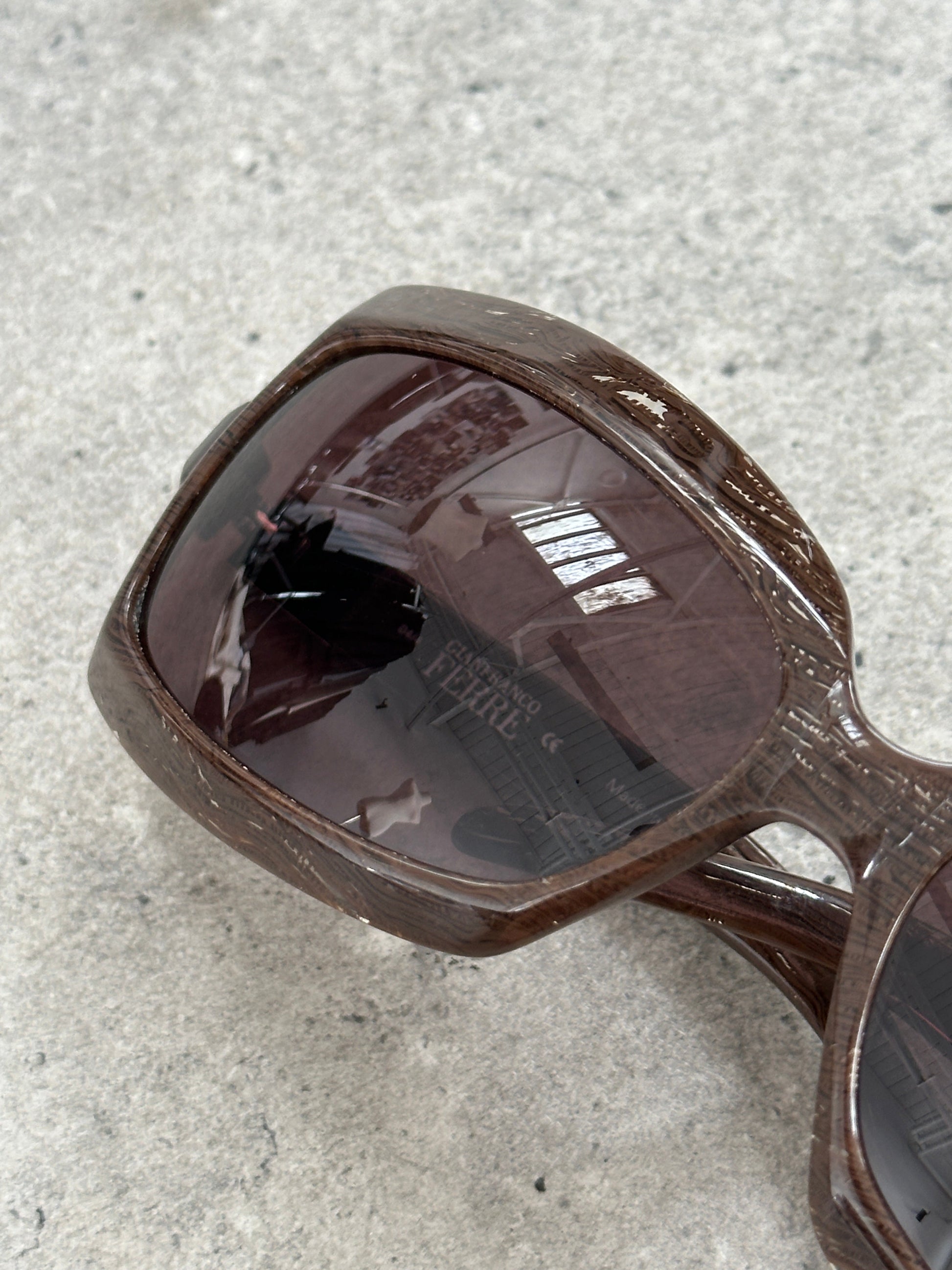Gianfranco Ferrre 1990s Oversized Logo Sunglasses
