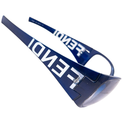 Vintage 90s Fendi Oversized Sunglasses | O/S, Blue