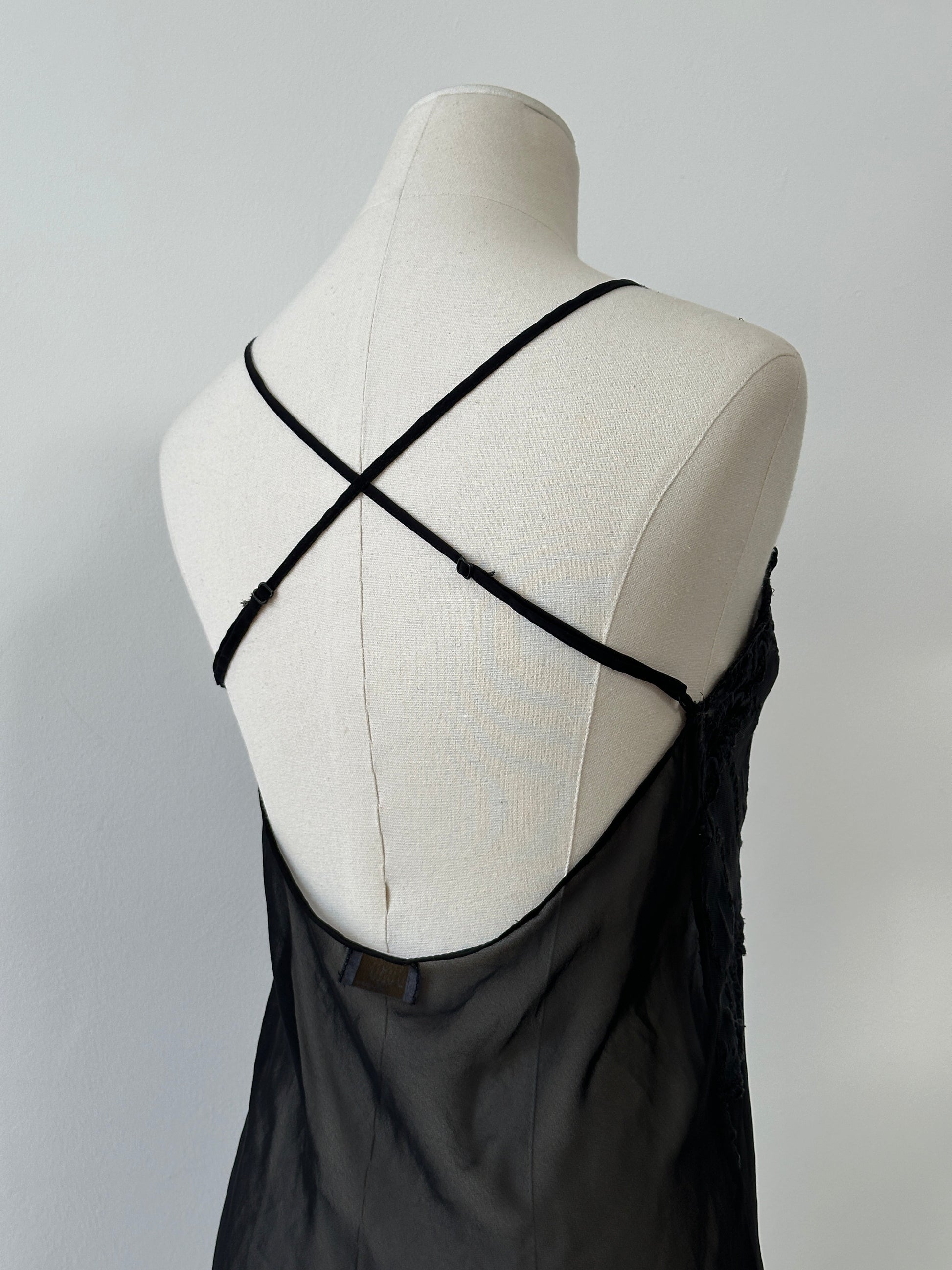 Vintage 2000s Sheer Mini Slip Dress - S-M
