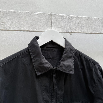 Stone Island Ghost Zip Over Shirt in Black (L) | Large, Black