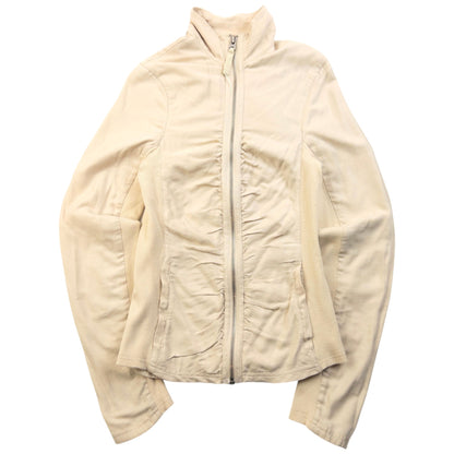 Vintage 2000s Armani Exchange Double Zip Ruched Jacket Womens Size M | Medium, Beige