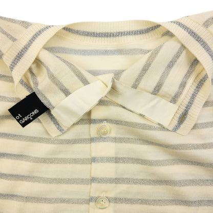 Vintage 2000s Comme Des Garçons Tricot Striped Jumper Womens Size S | Small, Cream
