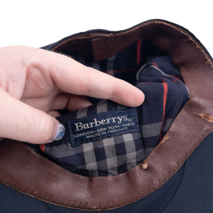 Vintage 90s Burberry Flat Cap Hat | O/S, Navy