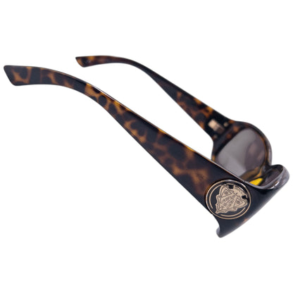 Vintage 2000s Gucci Tortoise Shell Crest Sunglasses | O/S, Brown