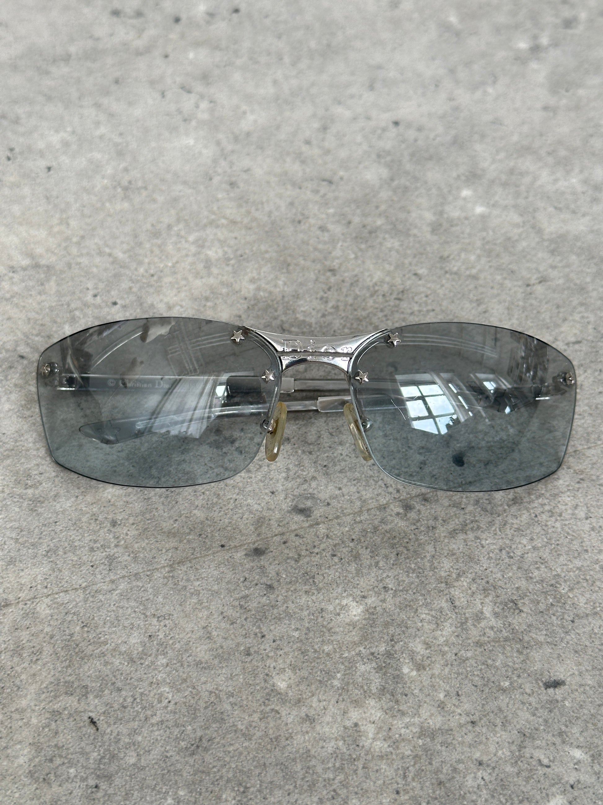 Christian Dior 1990s Mini Pop Rimless Logo Sunglasses