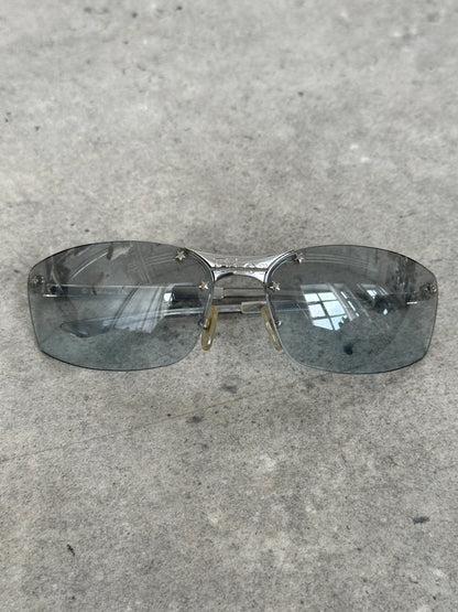 Christian Dior 1990s Mini Pop Rimless Logo Sunglasses